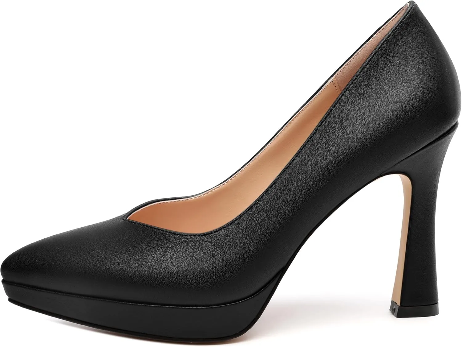 Womens Heeled Pumps, Pointed Toe Platform High Heel Pumps for Women, Platform Stiletto Pumps Shoes 4"
