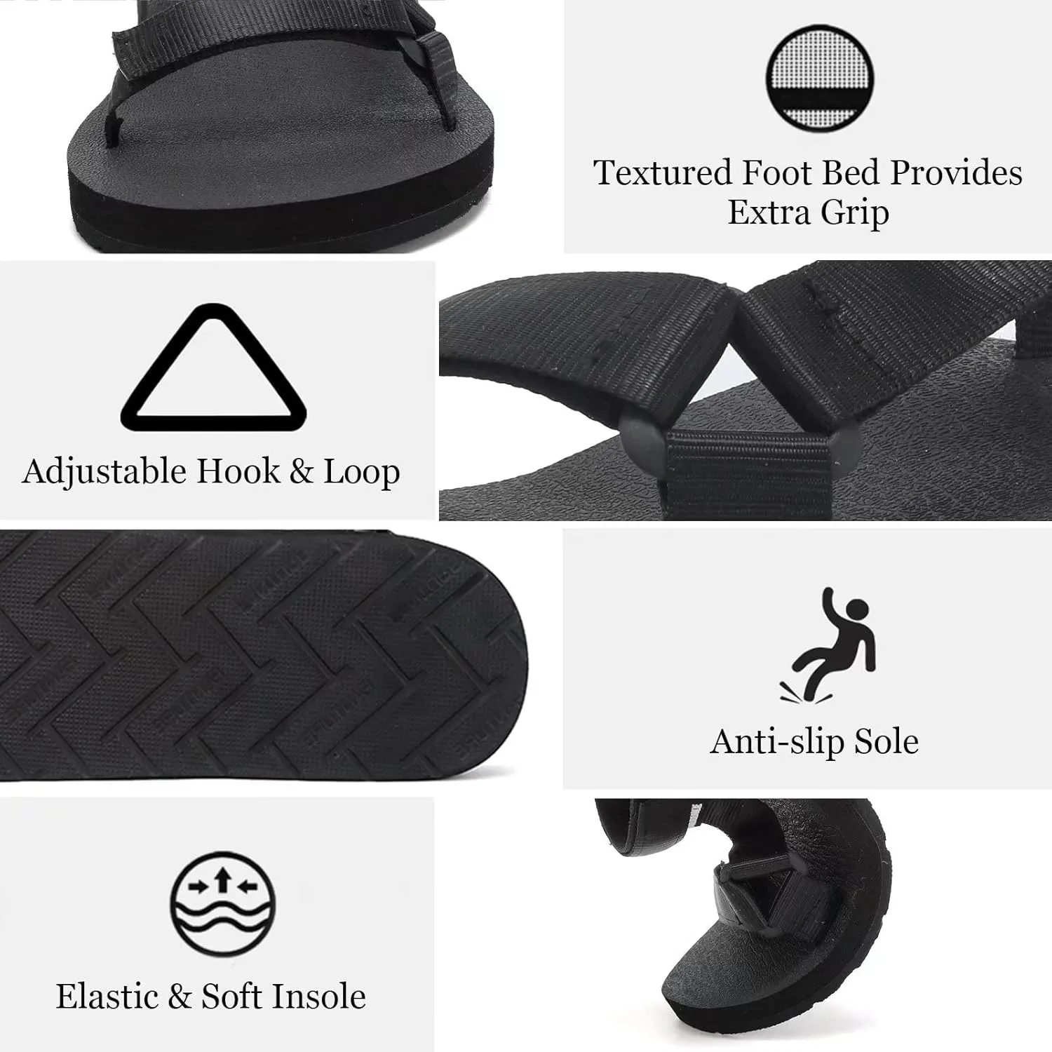 Women's Original Sandals Sport Sandals with Yoga Mat Insole Hiking Sandals Light-Weight Shoes