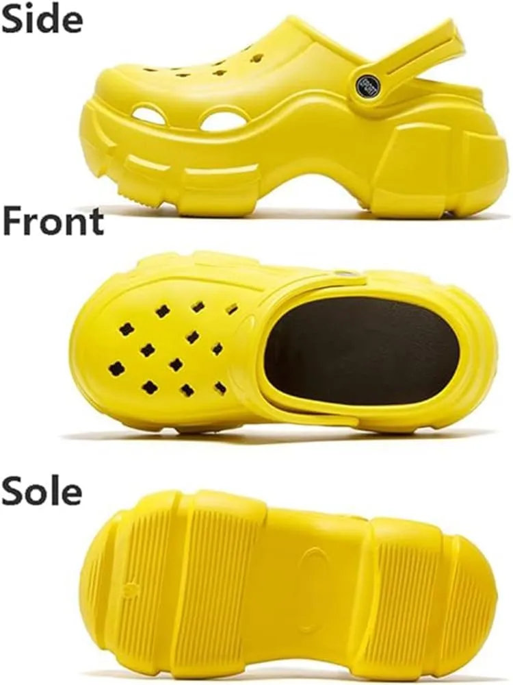 Women's Platform Clogs Beach Sandals Slip On Slides Shoes Breathable Slippers Garden Shoes Summer