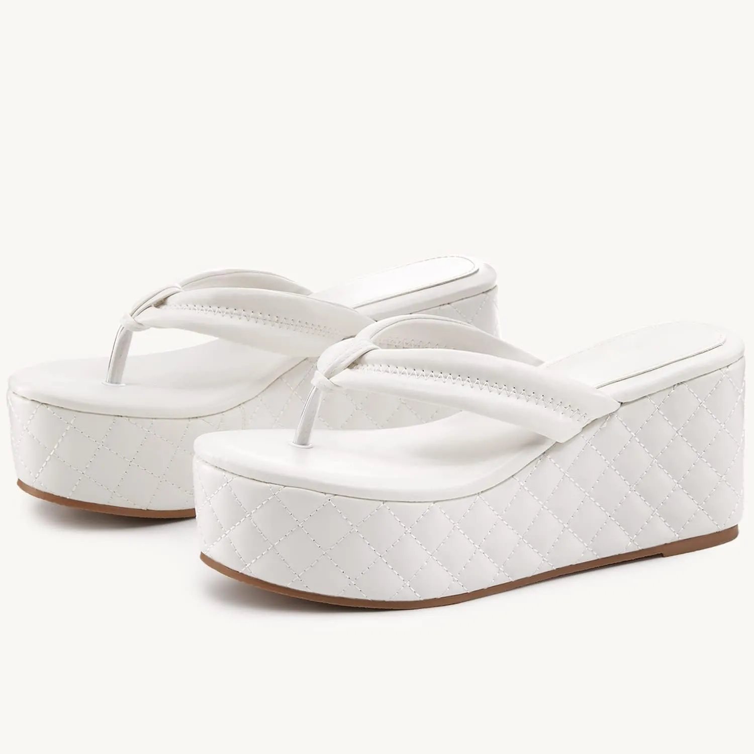 Women's Platform Wedge Slides Sandals Open Toe Slip on Flip-Flops Comfort Summer Beach Casual Wedges Shoes