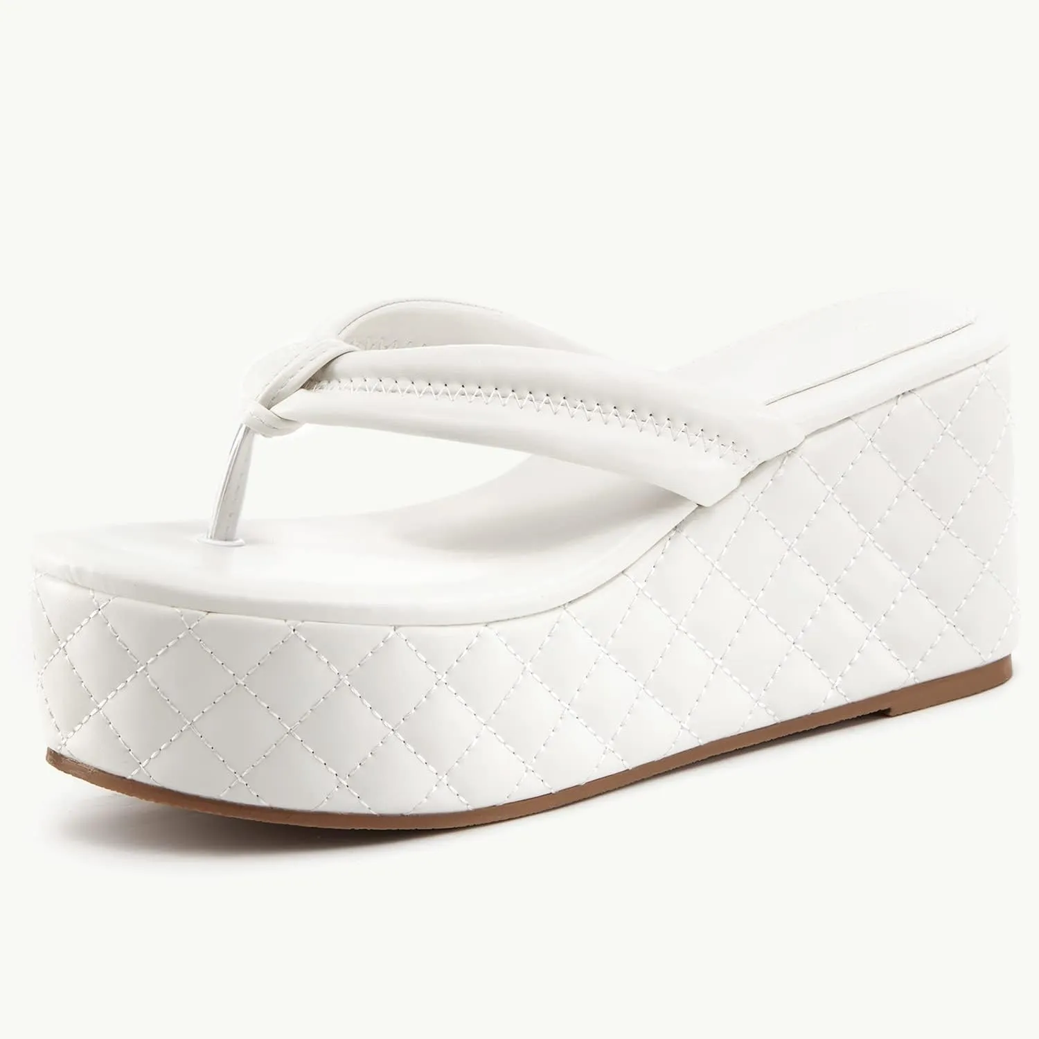 Women's Platform Wedge Slides Sandals Open Toe Slip on Flip-Flops Comfort Summer Beach Casual Wedges Shoes