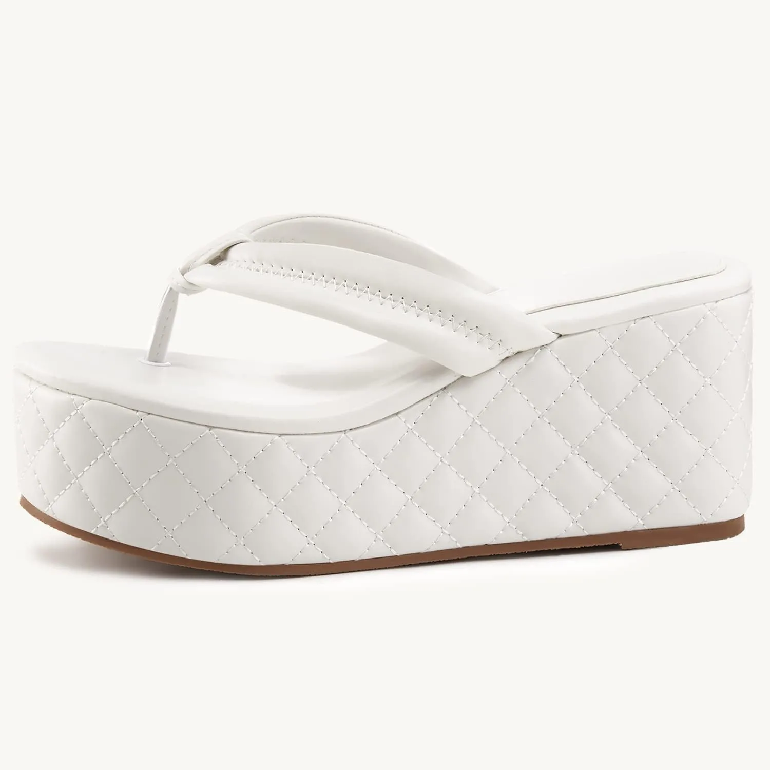 Women's Platform Wedge Slides Sandals Open Toe Slip on Flip-Flops Comfort Summer Beach Casual Wedges Shoes