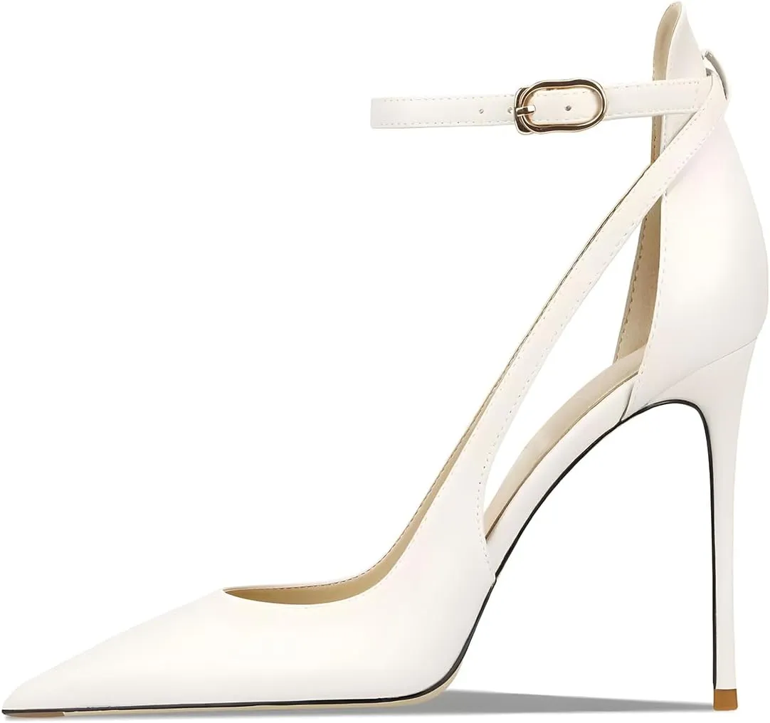 Women's Pointed-Toe Bag-Toe Strappy High-Heeled Shoes Sexy Stiletto Pumps