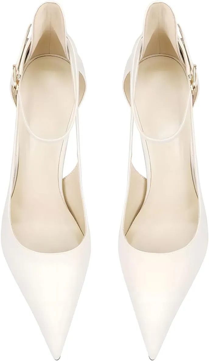 Women's Pointed-Toe Bag-Toe Strappy High-Heeled Shoes Sexy Stiletto Pumps