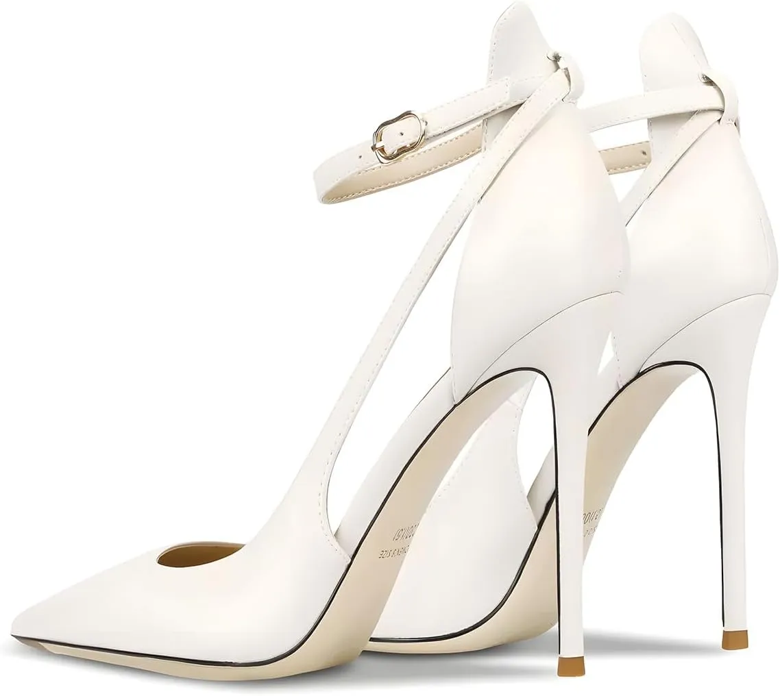 Women's Pointed-Toe Bag-Toe Strappy High-Heeled Shoes Sexy Stiletto Pumps