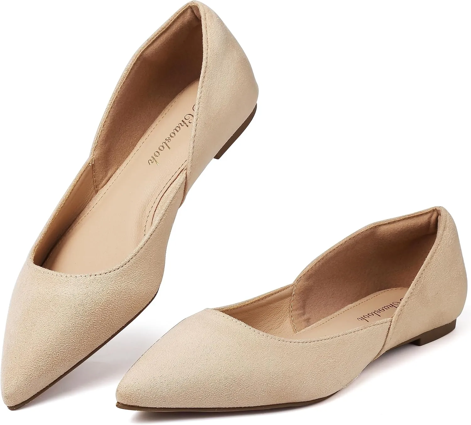 Womens Pointed Toe Black Ballet Flats Comfortable Casual Dress Flats for Women Elegant Memory Foam Flats with Party Wedding