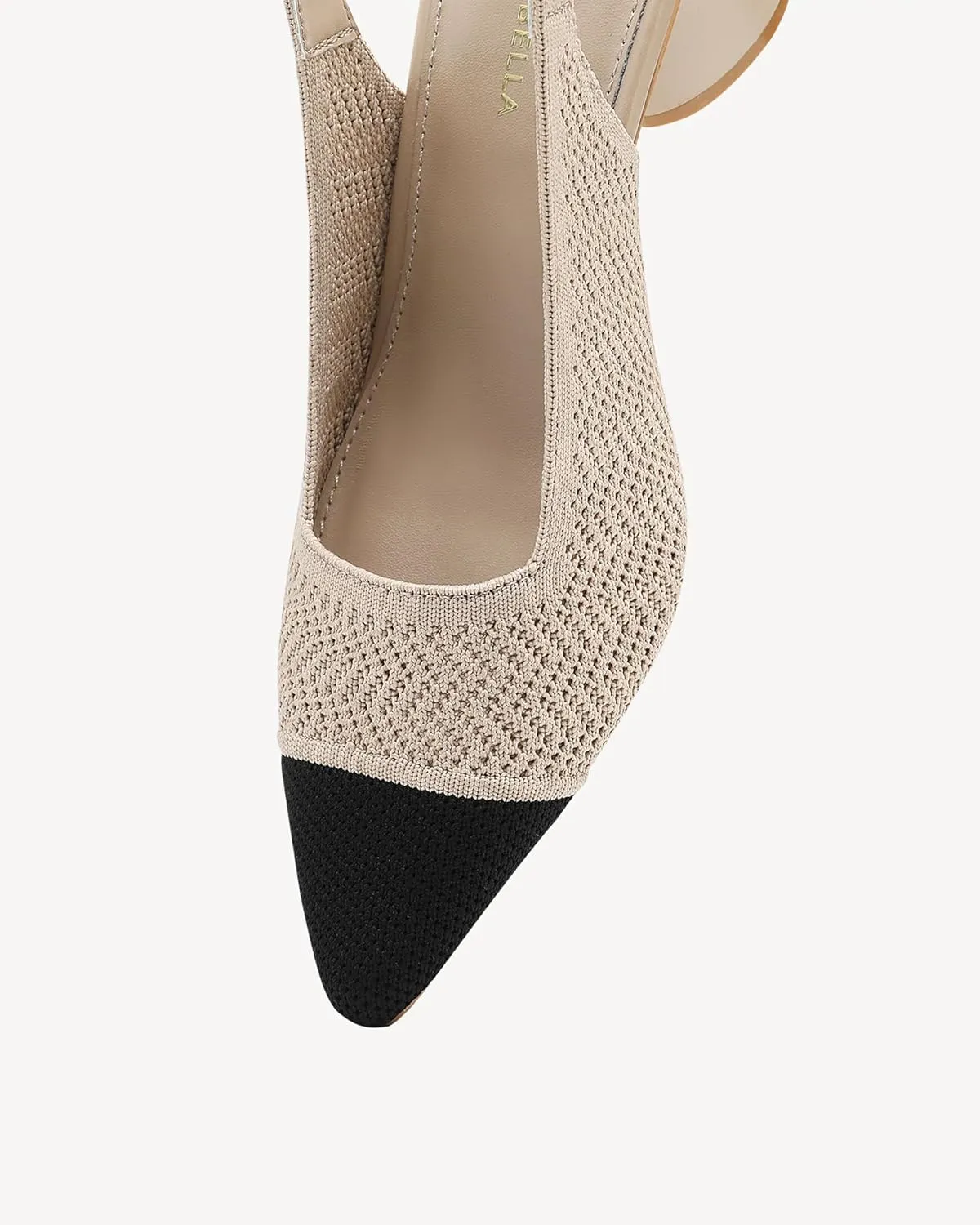 Women's Pointed Toe Chunky Block Heel Slingback Pumps