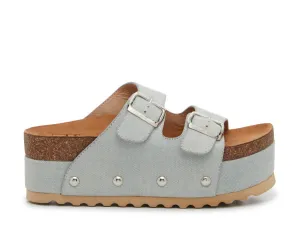 Women's Pueblo Platform Sandal In Light Denim