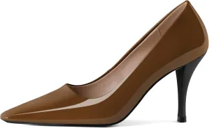 Women's Pumps Closed Toe High Heels Dress Square Toe Pumps Elegant Sexy 3.5 Inch Dressy Shoes