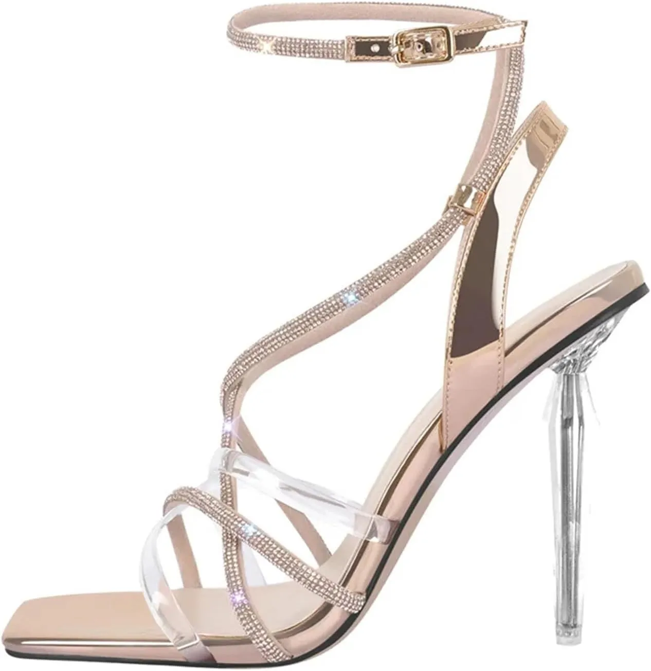 Women's Rhinestone Thin High Heel Sandals - Classic Fashion Party Dress, Big Size