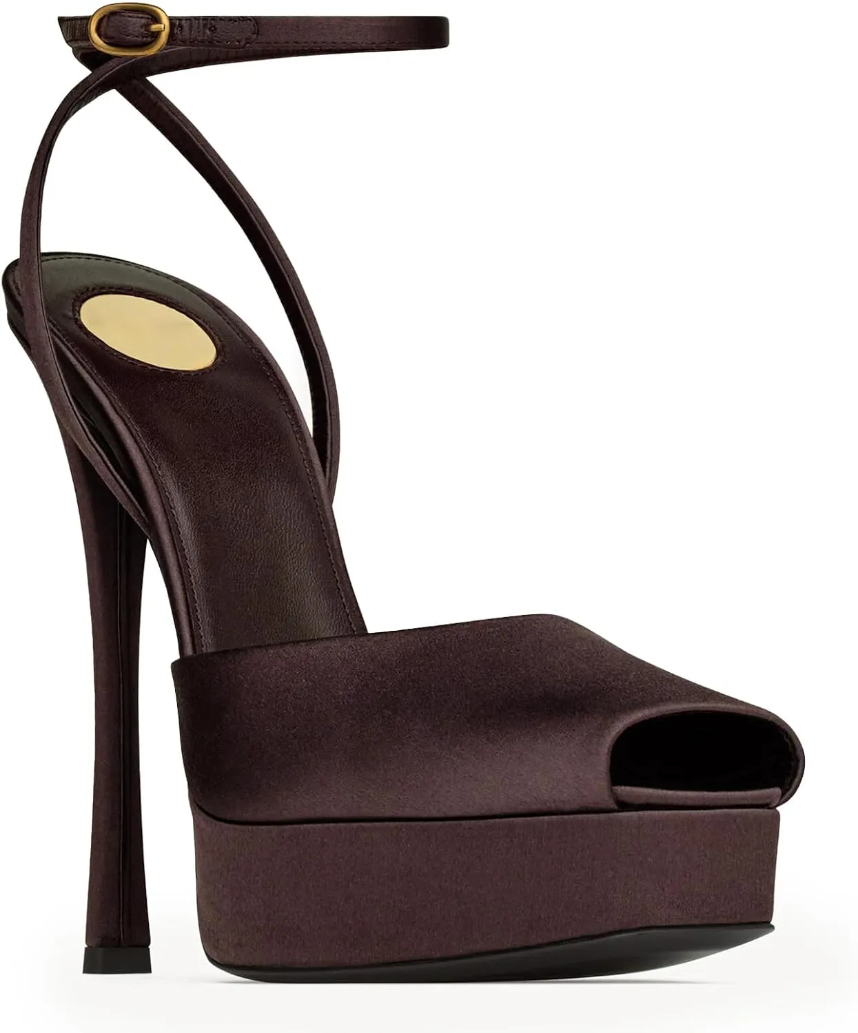 Womens Square Peep Toe Stiletto High Heels Ankle Strap Sandals Backless Buckle Dress Party Fashion Shoes