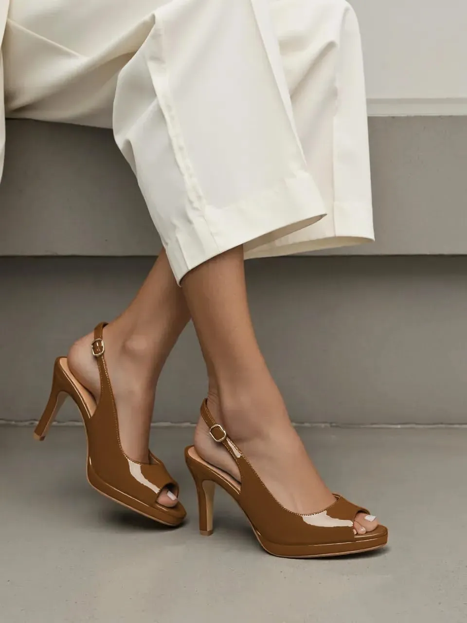 Women's Stiletto High Heel Pumps Peep Toe Pumps for Women Platform Heels Slingback Heels Sexy Dance Pumps 3.5 Inch Heels