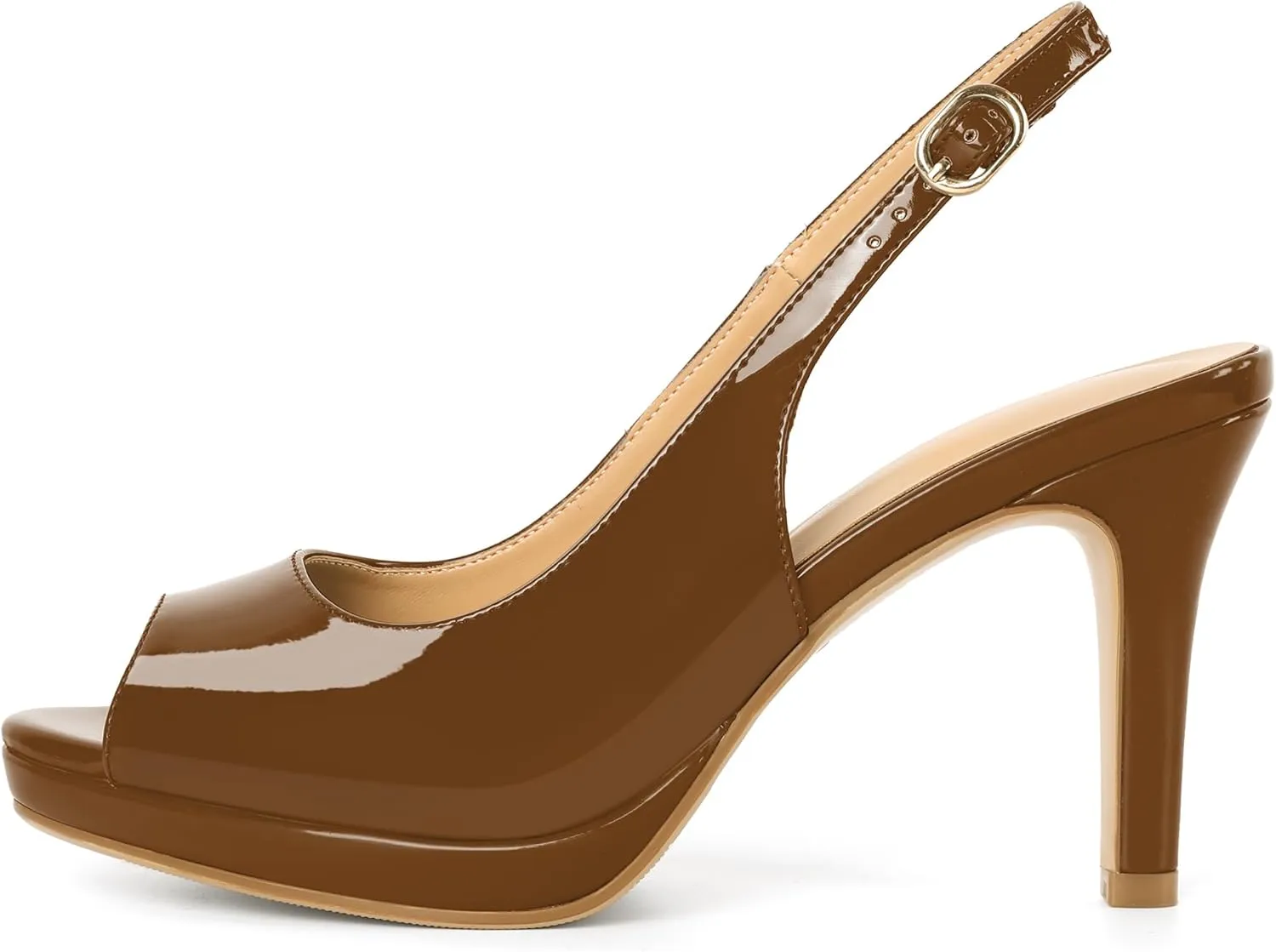 Women's Stiletto High Heel Pumps Peep Toe Pumps for Women Platform Heels Slingback Heels Sexy Dance Pumps 3.5 Inch Heels