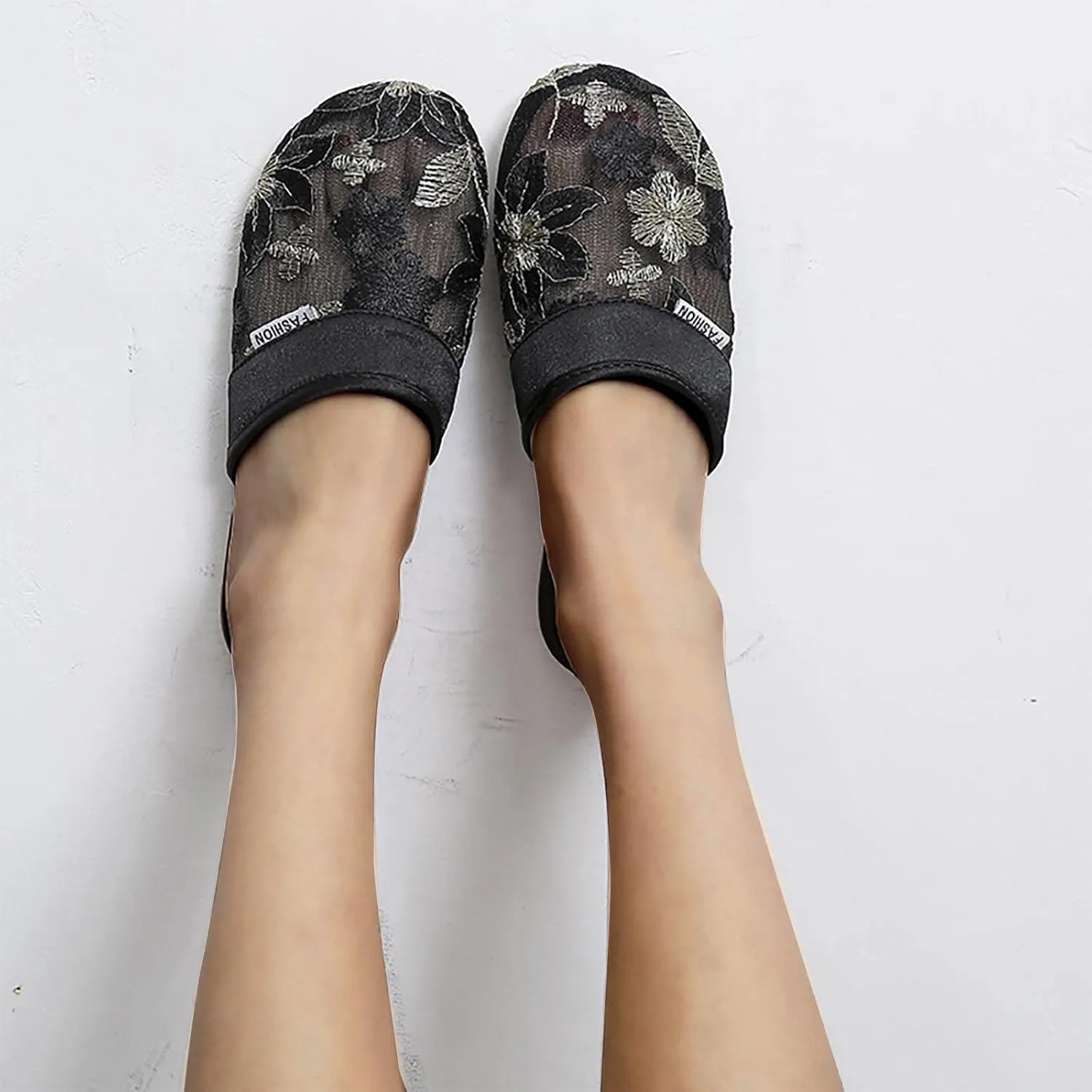 Women's Vintage Printed Lounge Slipper Rubber Sole Closed Toe Sandal Casual Summer Comfy Slide Retro Spa Flats