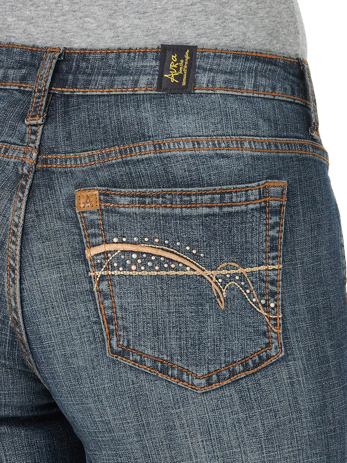 Wrangler Womens Aura Instantly Slimming Mid Rise Boot Cut Jean