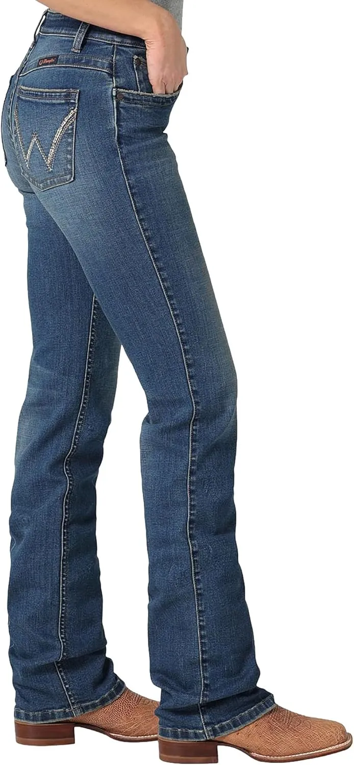 Wrangler Women's Q-Baby Mid Rise Boot Cut Ultimate Riding Jean