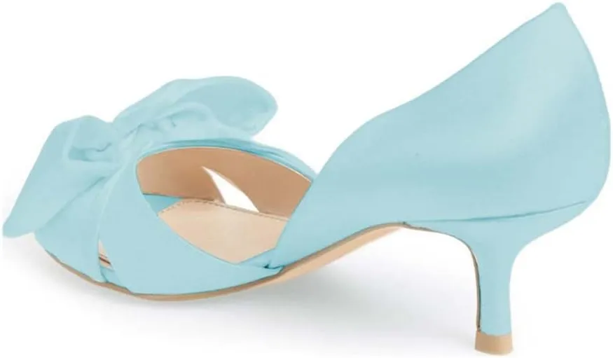 XYD Women Low Heel D'Orsay Pumps Peep Toe Slip On Dress Evening Sandals Shoes with Bowknot