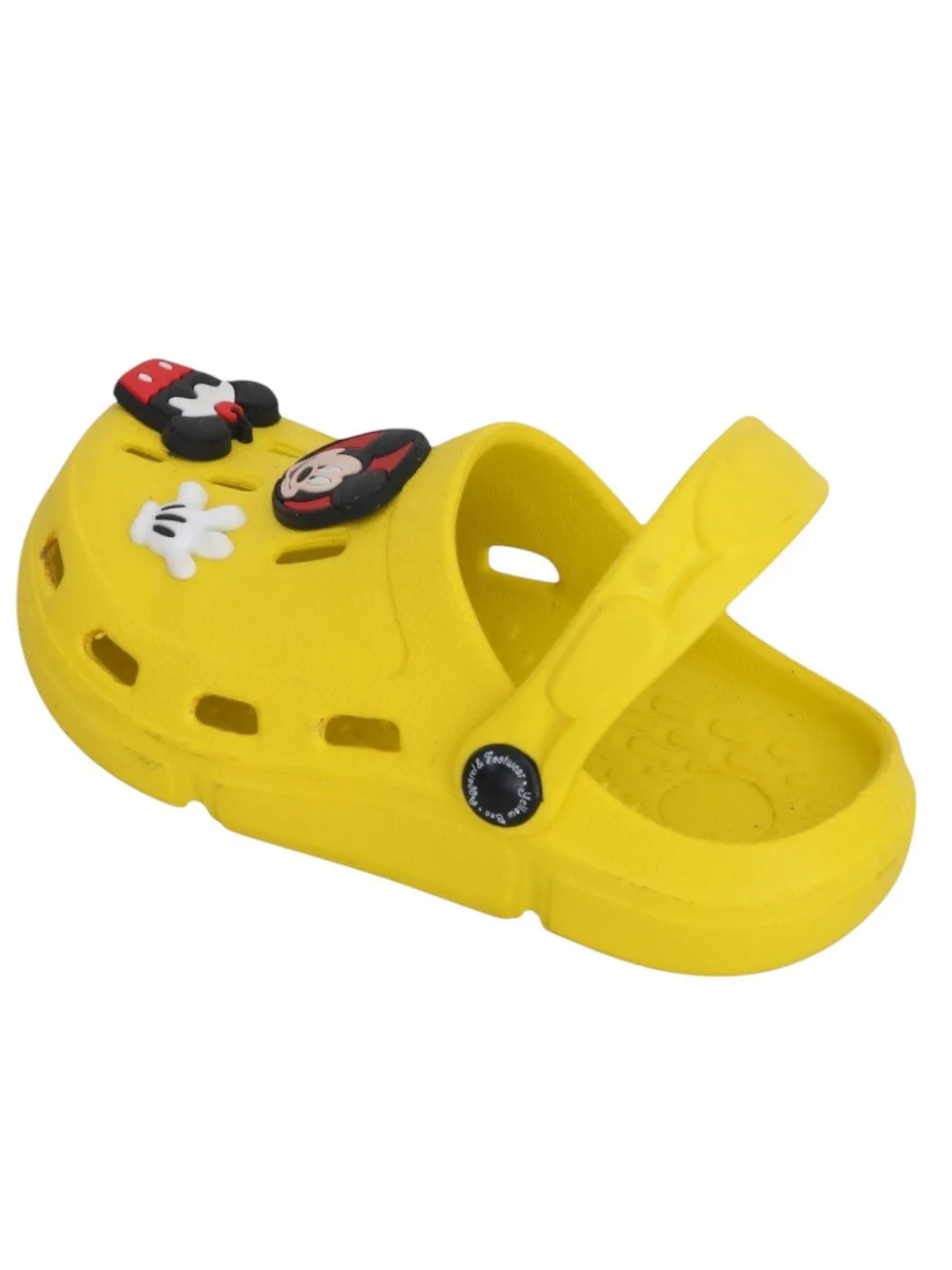 Yellow Bee Boys’ Disney Mickey Mouse Clogs with Gloves & Cupcake Charms – Yellow