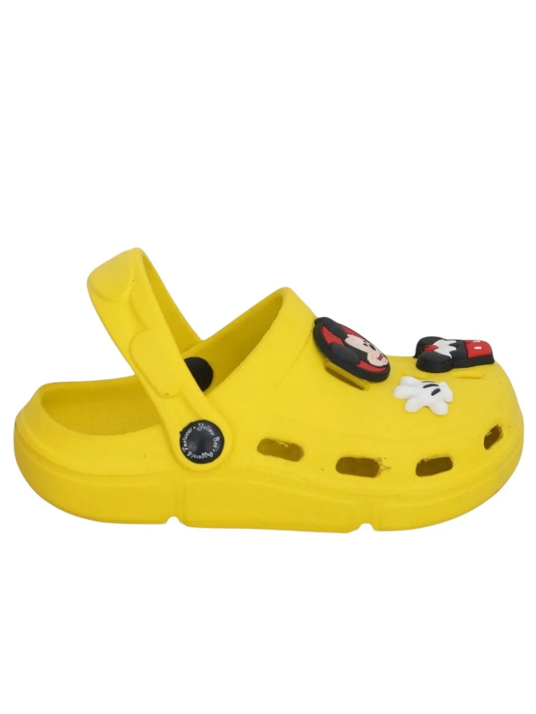 Yellow Bee Boys’ Disney Mickey Mouse Clogs with Gloves & Cupcake Charms – Yellow