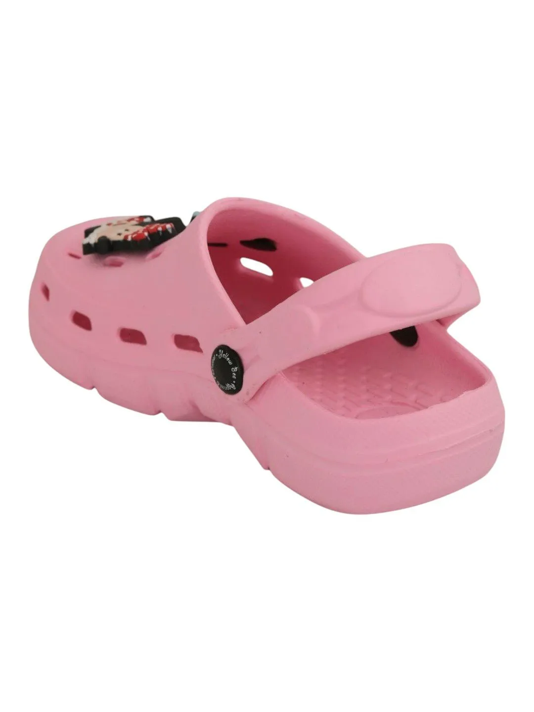 Yellow Bee Girls Disney Minnie Mouse, Daisy Duck Clogs with Vibrant Heart & Diamond Accents - Pink