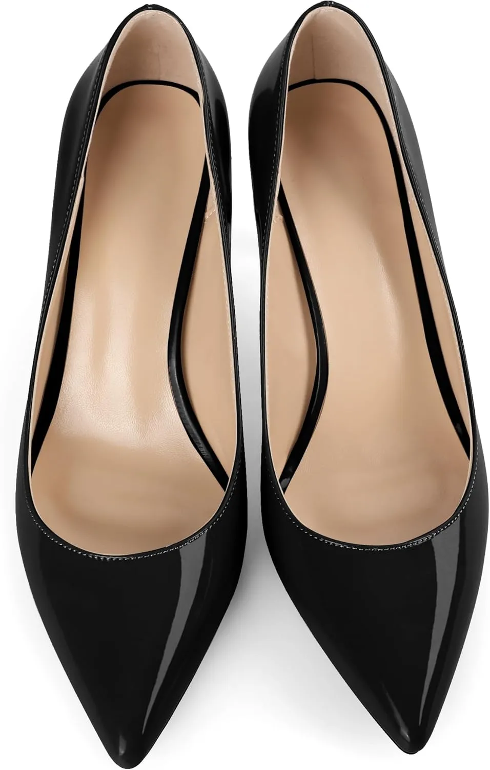 YODEKS Women's Pointed Toe High Heel Pumps Slip On Elegant Stiletto Heel Dress Shoes