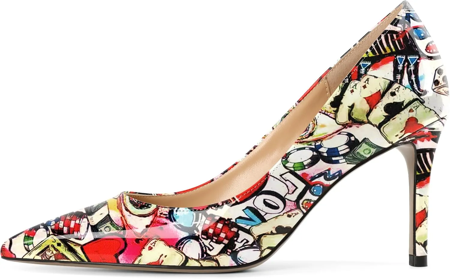 YODEKS Women's Pointed Toe High Heel Pumps Slip On Elegant Stiletto Heel Dress Shoes
