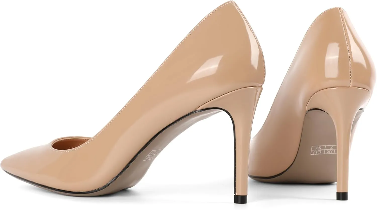YODEKS Women's Pointed Toe High Heel Pumps Slip On Elegant Stiletto Heel Dress Shoes