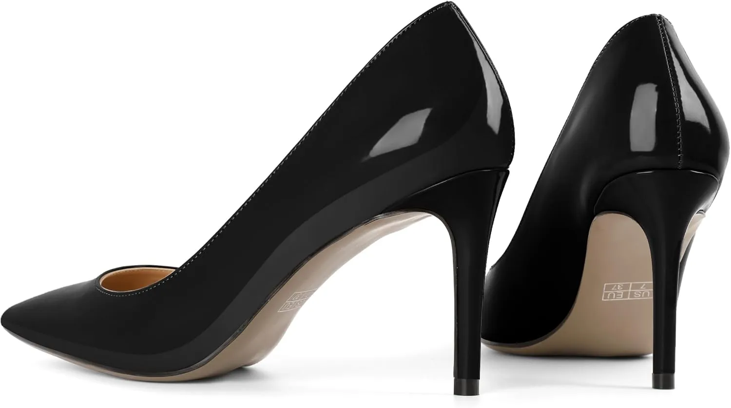YODEKS Women's Pointed Toe High Heel Pumps Slip On Elegant Stiletto Heel Dress Shoes
