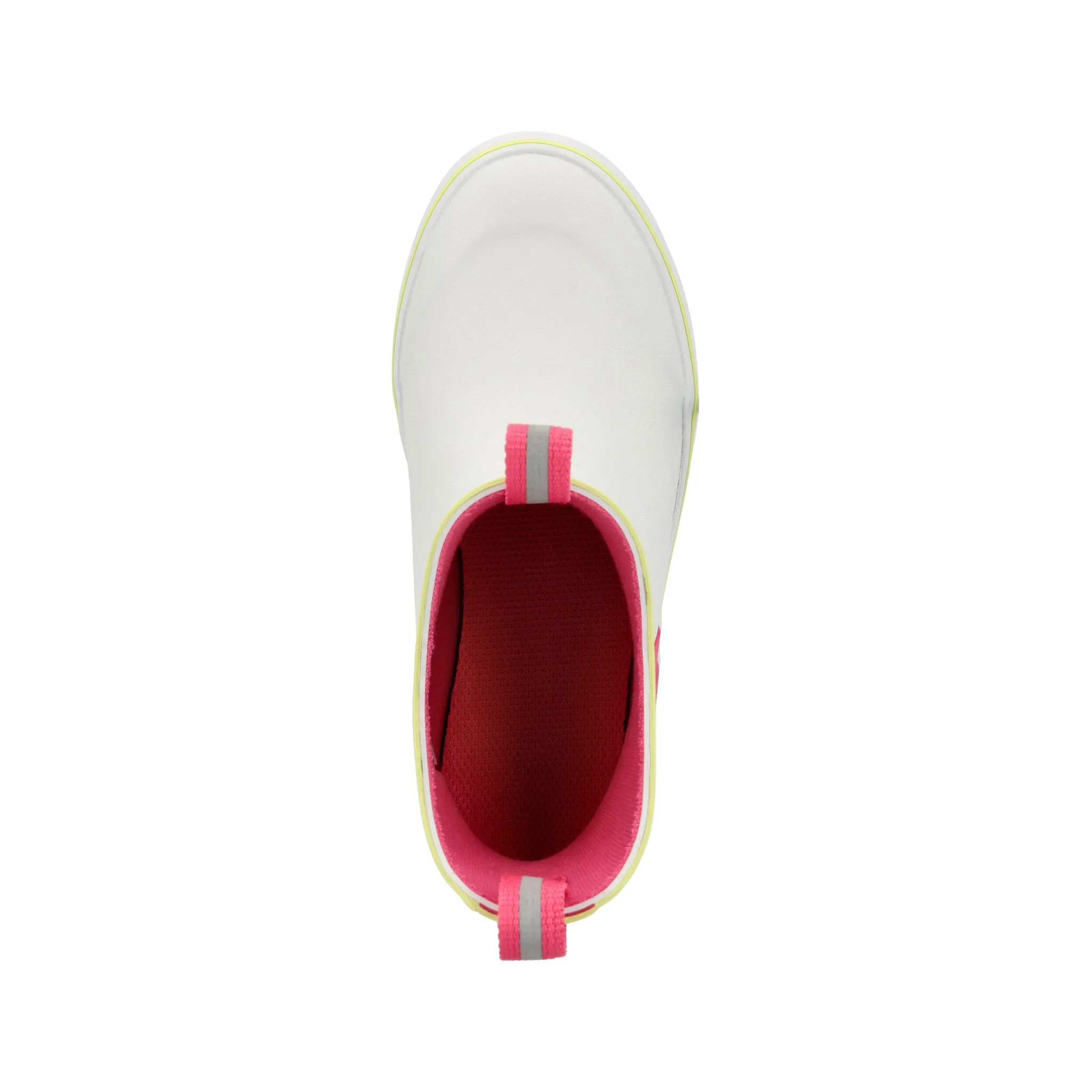 Youth Pink Ankle Deck Boot in White